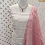 Chanderi Salwar With fence pressed embroidery