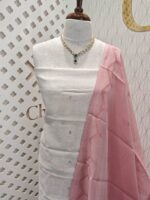 Chanderi Salwar With fence pressed embroidery