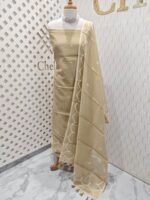 Chanderi Salwar With fence pressed embroidery - Image 5