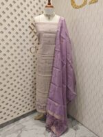 Chanderi Salwar With fence pressed embroidery - Image 8