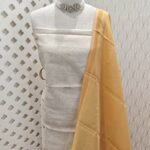 Chanderi salwar with cave art pattern