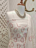 Tussar salwaar with double color mango pattern - Image 7