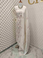 Tussar salwaar with double color mango pattern - Image 5