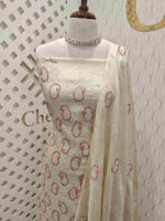 Tussar salwaar with double color mango pattern - Image 2