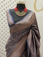 Soft katan with creeper veins and small flower design - Image 8