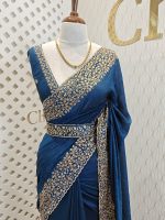 Vijithra silk with belt and copper thread embroidery