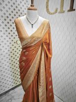 Georgette banarasi with 5 stem plant butta - Image 39