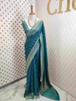 Georgette Banarasi 2 bias line design - Image 78