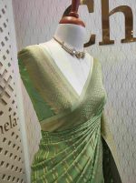 Georgette Banarasi 2 bias line design - Image 76
