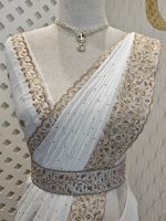 Vijithra silk with belt and copper thread embroidery - Image 25