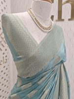 Georgette banarasi with bud shaped butts - Image 61