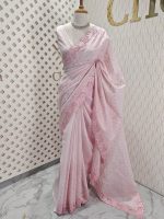 Kota silk with cut work border and strip embroidery - Image 18