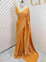 Soft tussar banarasi with big flower and thin veins - Image 11