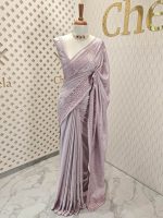 Semi tussar with arch border embroidery - Image 12