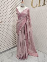 Semi tussar with arch border embroidery - Image 3