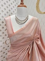 Banarasi with diamond shape buttas and small mango design on border - Image 2