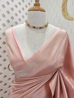 Banarasi with diamond shape buttas and small mango design on border - Image 9