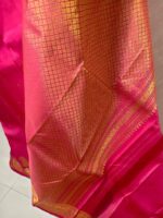 Kanjeevaram silk with elephant and peacock design on border - Image 5
