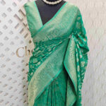 Soft tussar banarasi with spiral veins and floral