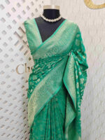 Soft tussar banarasi with spiral veins and floral