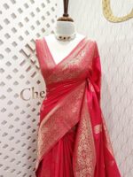 Soft tussar banarasi swan like border