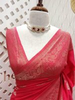Soft tussar banarasi swan like border - Image 2
