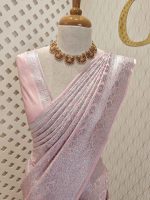 Banarasi with big bud triangle weave - Image 11