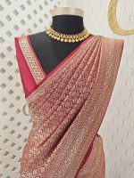 Banarasi with diamond and floral vein strock - Image 6