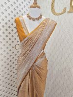Banarasi with diamond and floral vein strock