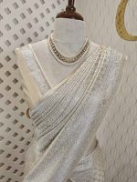 Banarasi with square diamond butta - Image 4