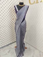 Banarasi with square diamond butta - Image 7