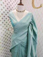 Banarasi with peacock and creeper veins design - Image 27
