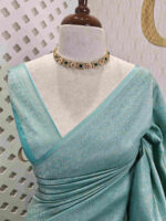 Banarasi with peacock and creeper veins design - Image 28