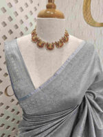 Banarasi with peacock and creeper veins design - Image 31