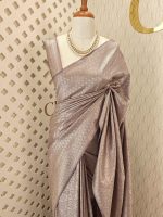 Banarasi with peacock and creeper veins design - Image 17