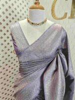 Banarasi with peacock and creeper veins design - Image 7
