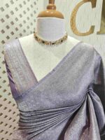 Banarasi with peacock and creeper veins design - Image 5