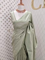 Banarasi with peacock and creeper veins design - Image 14