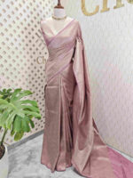 Banarasi with peacock and creeper veins design - Image 35