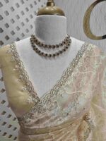 Organza with twisted thread work with cut beads and sequence - Image 24