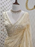 Organza with hanging sequance scalp border - Image 11