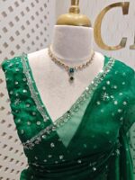 Organza with hanging sequance scalp border - Image 33