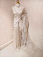 Organza with hanging sequance scalp border - Image 54