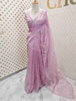Organza with hanging sequance scalp border - Image 3