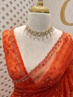Organza with hanging sequance scalp border - Image 38