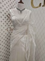 Organza with hanging sequance scalp border - Image 13