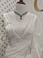 Organza with hanging sequance scalp border - Image 14