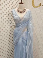 Organza with hanging sequance scalp border - Image 16