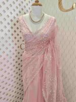 Organza with hanging sequance scalp border - Image 25
