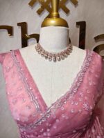 Organza with hanging sequance scalp border - Image 59